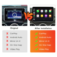 Wireless Carplay, Android Auto box For benz C-Class W205/GLC-Class X253/V-Class W446 2015-2021 NTG 5.0